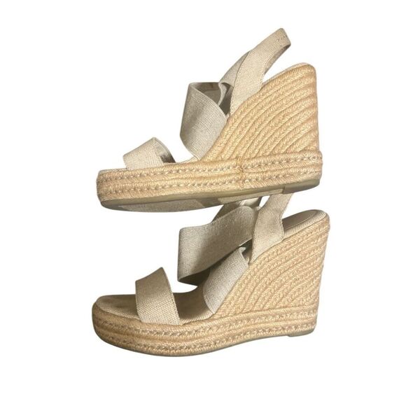 ✨Lauren Ralph Lauren Women s Erica Wedge Tan Sz 8.5 Sandals✨ - Picture 6 of 10